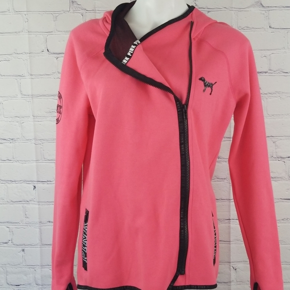 PINK Victoria's Secret Tops - Victoria's Secret Pink. Pink and black hoodie
